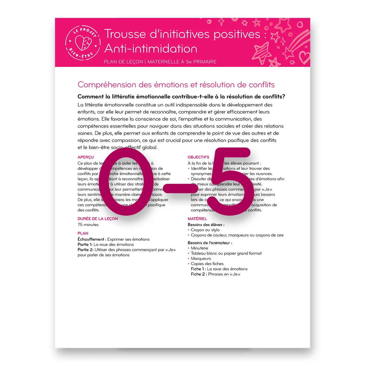 Initiatives positives: Trousse Anti-intimidation numérique (Maternelle-Primaire)