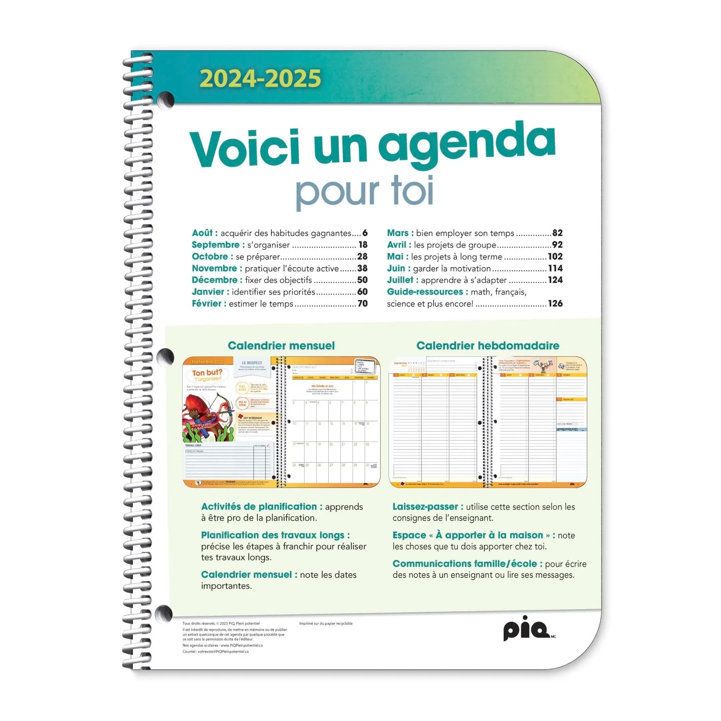 L'agenda canadien, secondaire 1er cycle (Stock)
