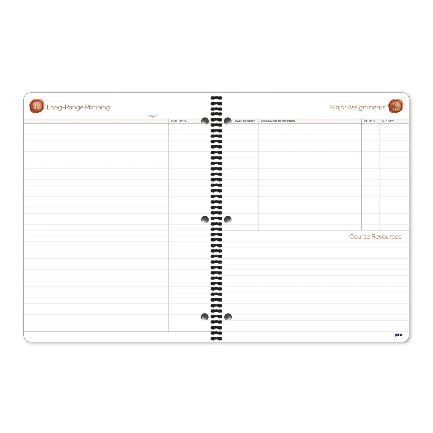 The Legacy Lesson Plan Books: Wellness Project Edition – Subject Rotation Format