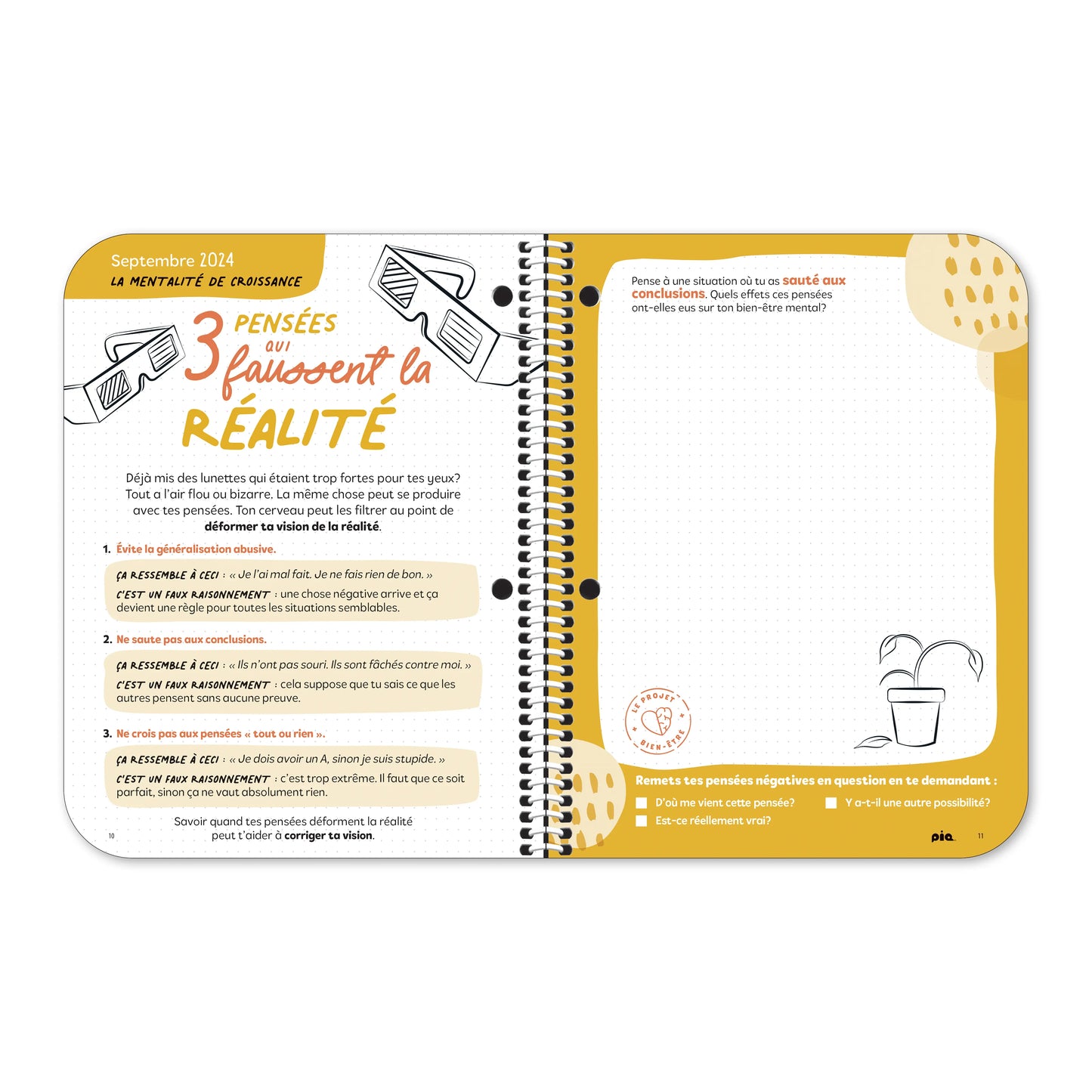 L'agenda projet bien-être, secondaire 2e cycle (Stock)