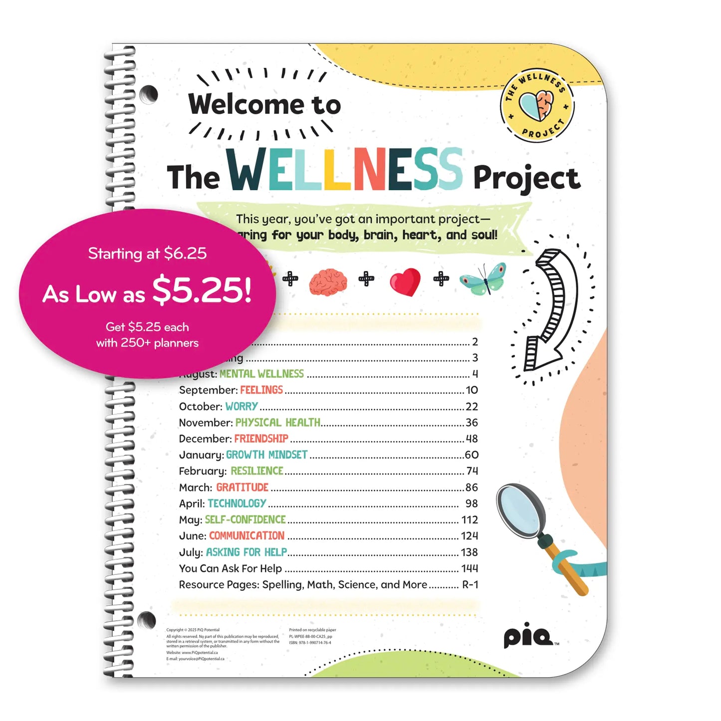 The Wellness Project Planner: Grades 3-5