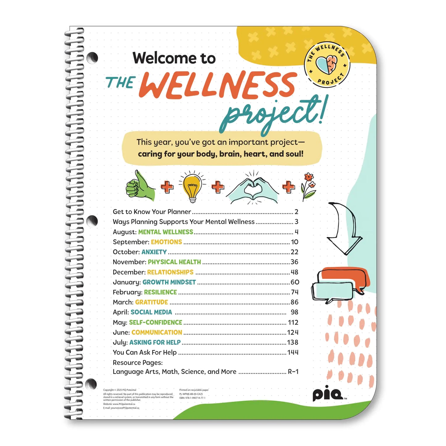 The Wellness Project Planner: Grades 6-8 (Stock)