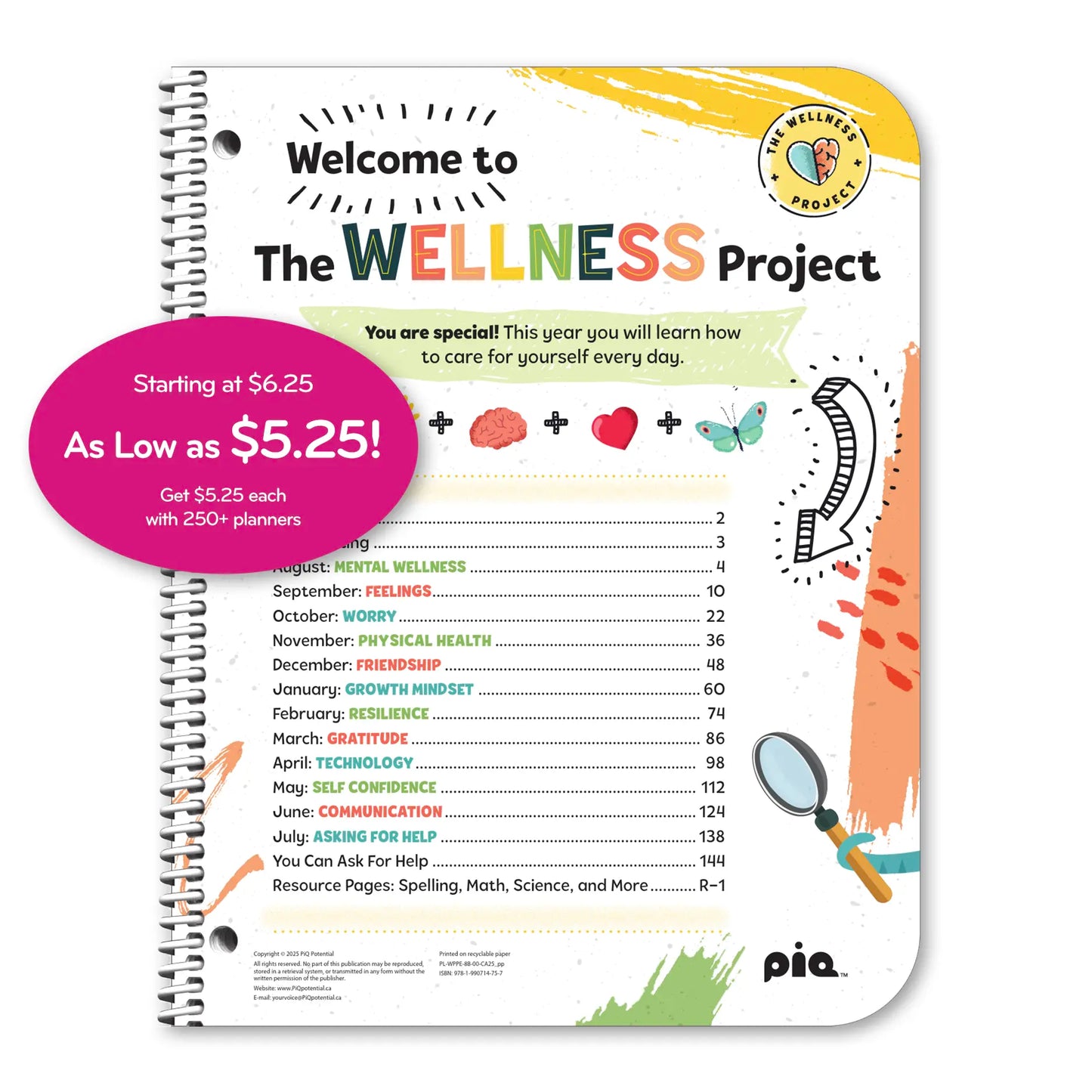The Wellness Project Planner: Grades 1-2