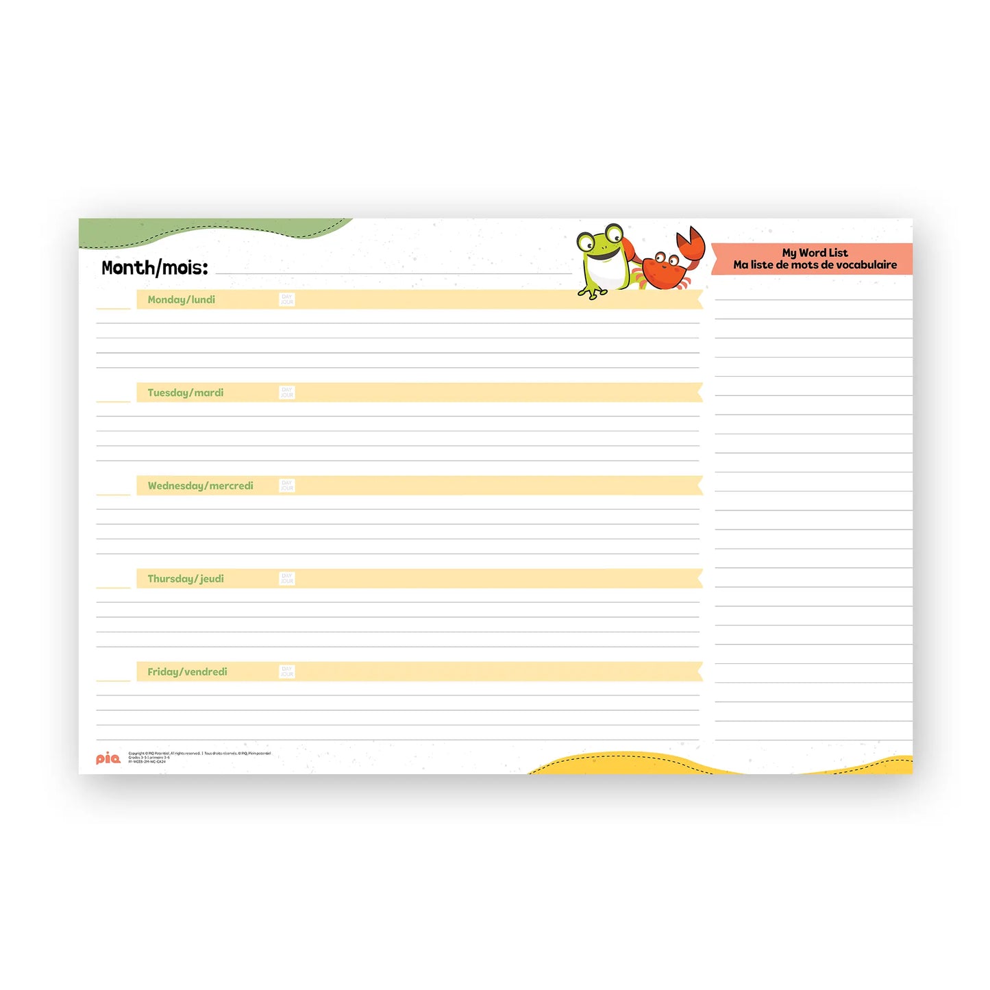 Wall Calendar: Gr 3-5