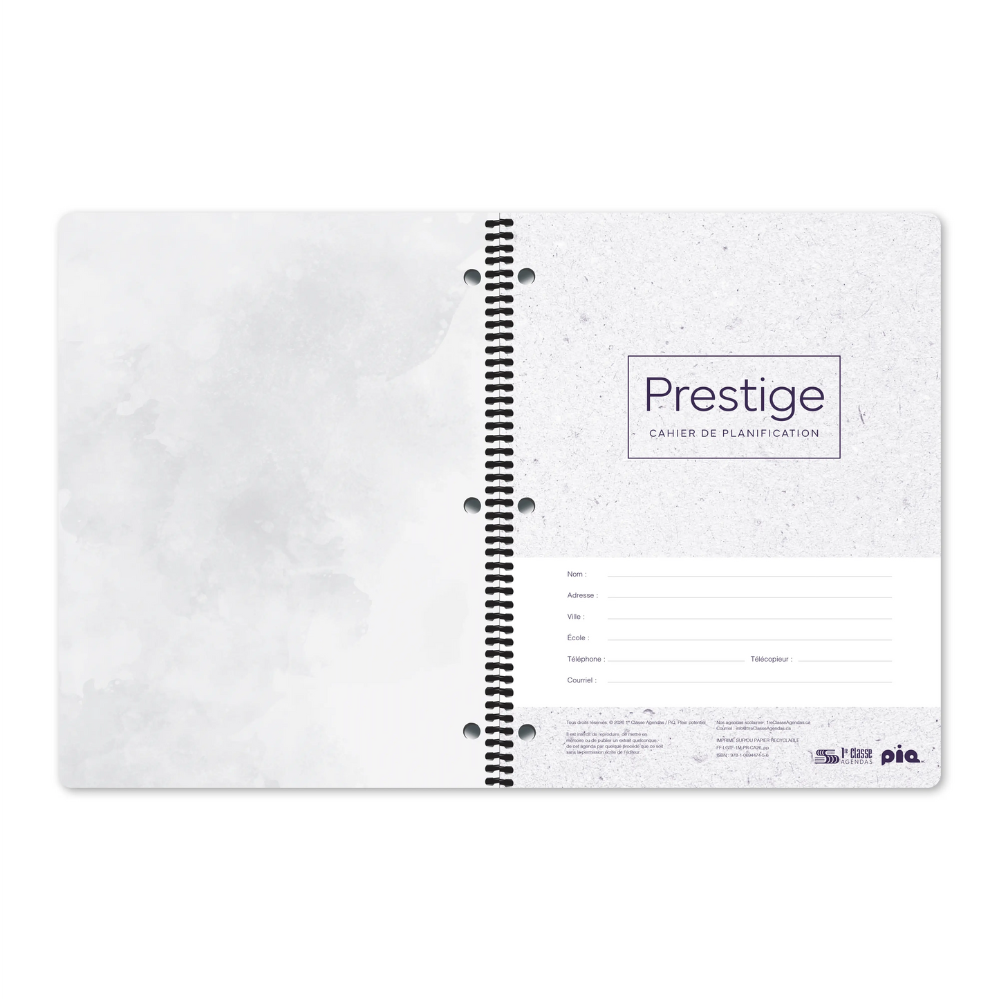 Cahier de planification Prestige