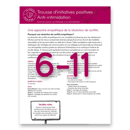 Initiatives positives: Trousse Anti-intimidation numérique (Primaire-Secondaire)