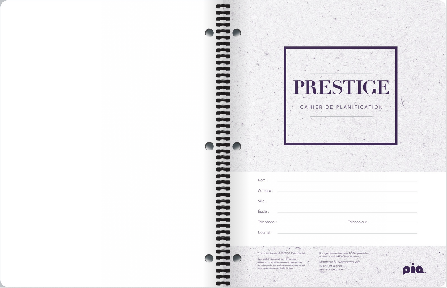 Cahier de planification Prestige – rotation (2024-2025)