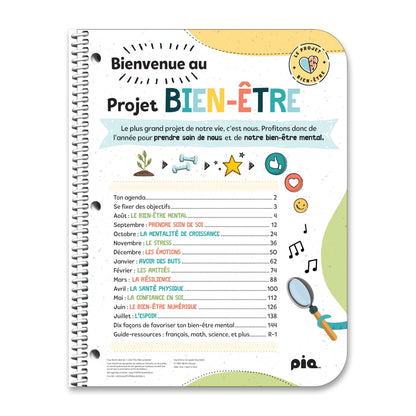 L'agenda projet bien-être, primaire 3-6 (Standard)