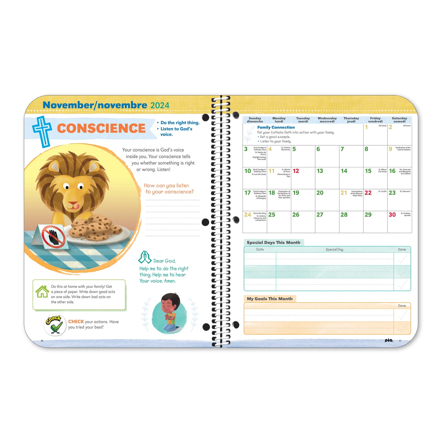 Catholic Faith Planner: Grades 1-2 (2024-2025)