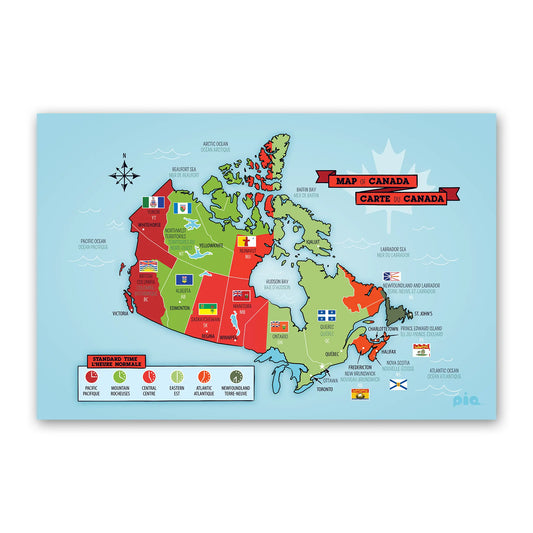 Affiche - Carte du Canada