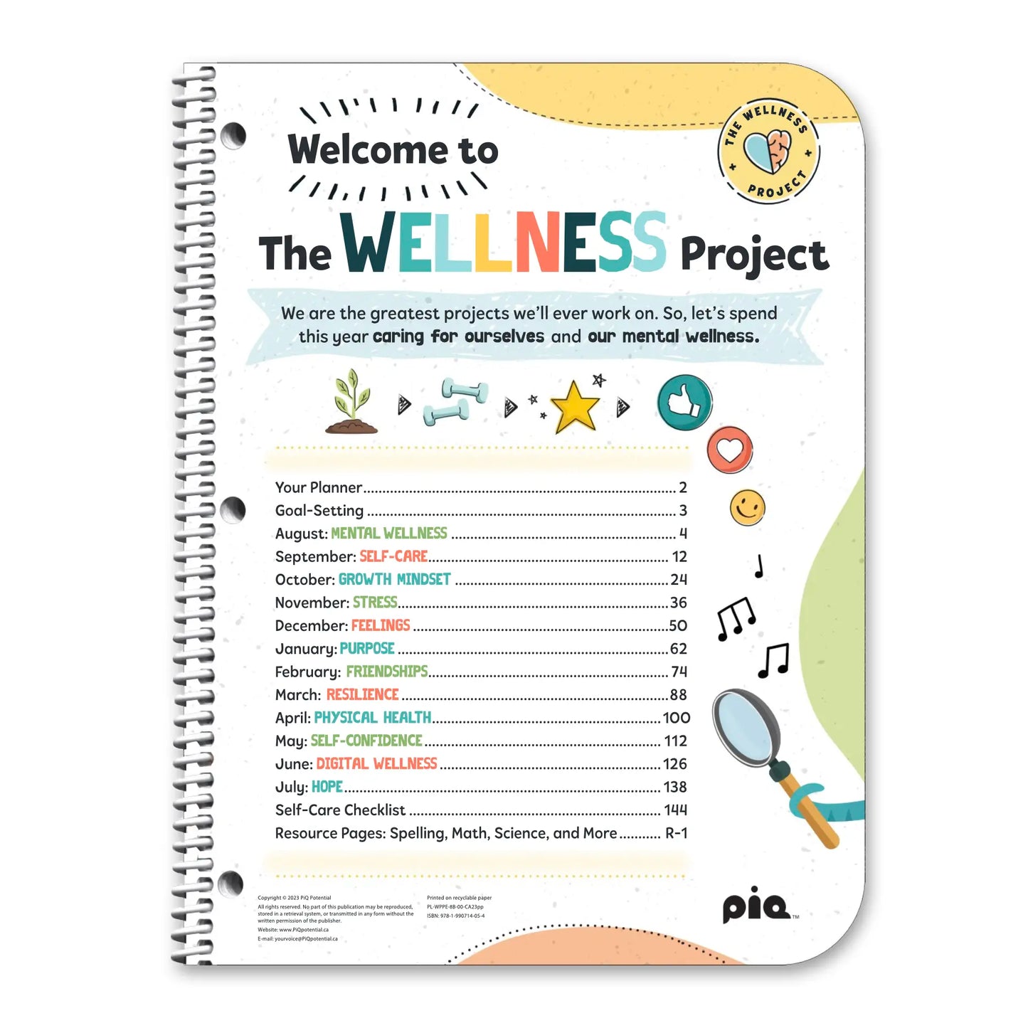 The Wellness Project Planner: Grades 3-5 (2024-2025)