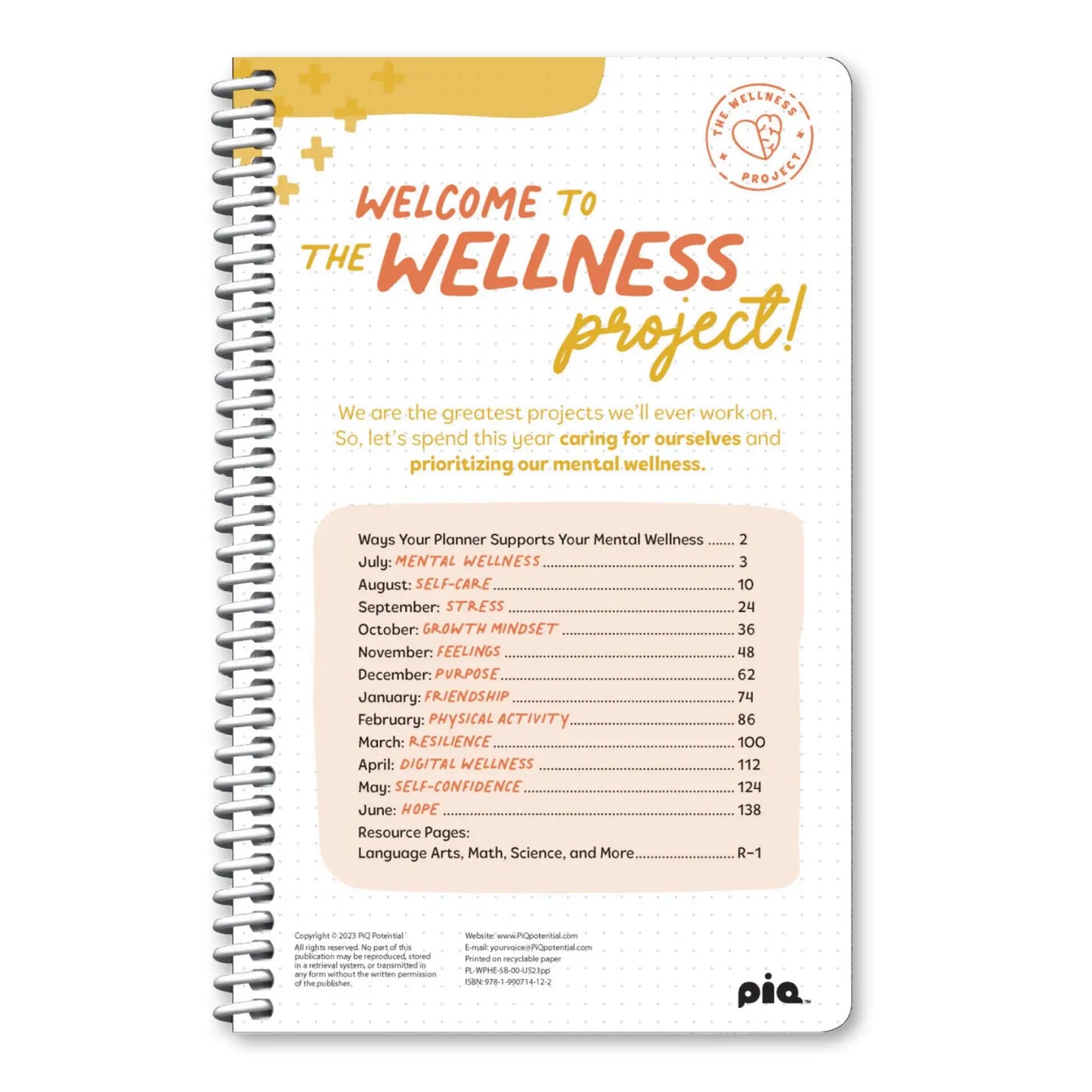 The Wellness Project Planner: Grades 9-12 (Standard)