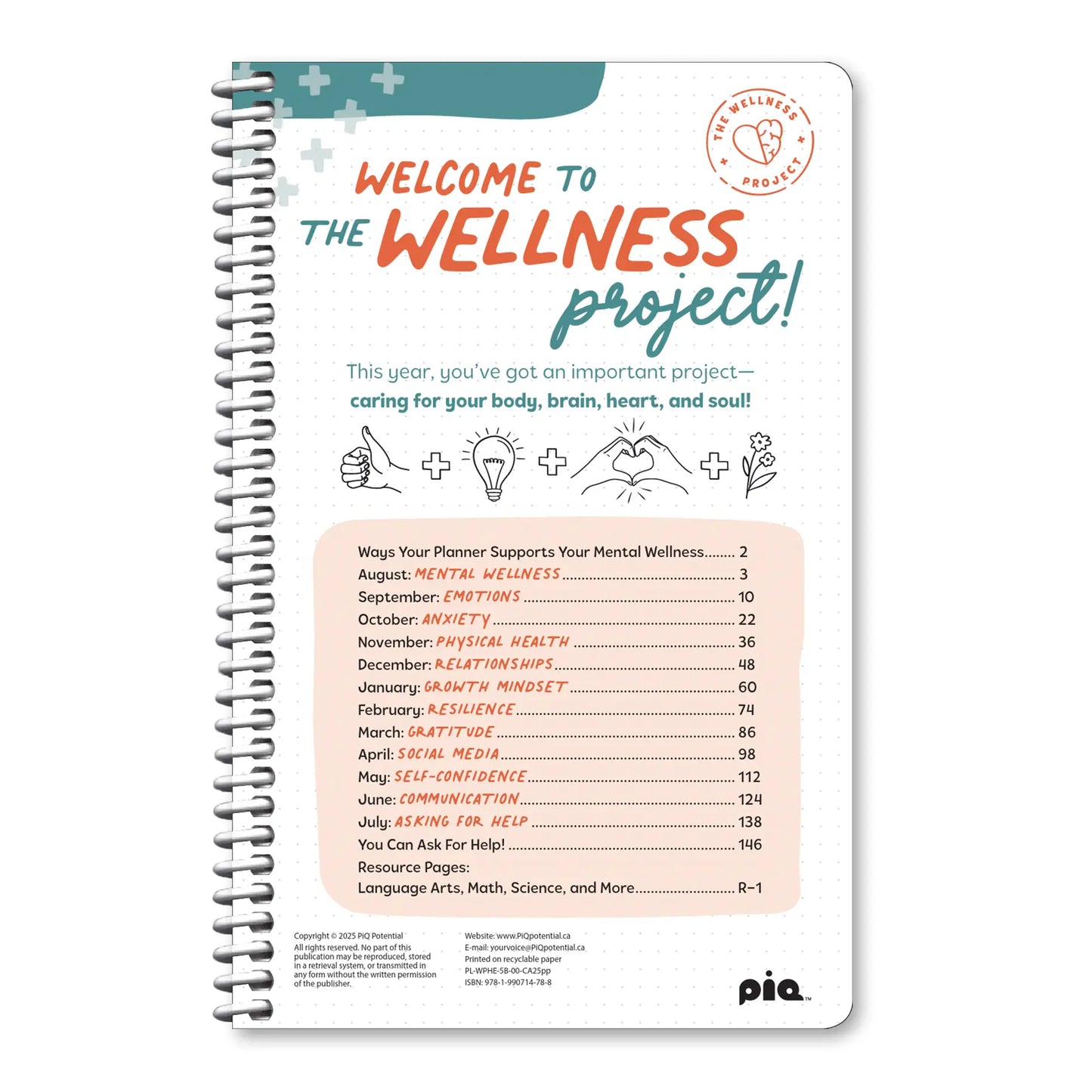 The Wellness Project Planner: Grades 9-12 (Standard)