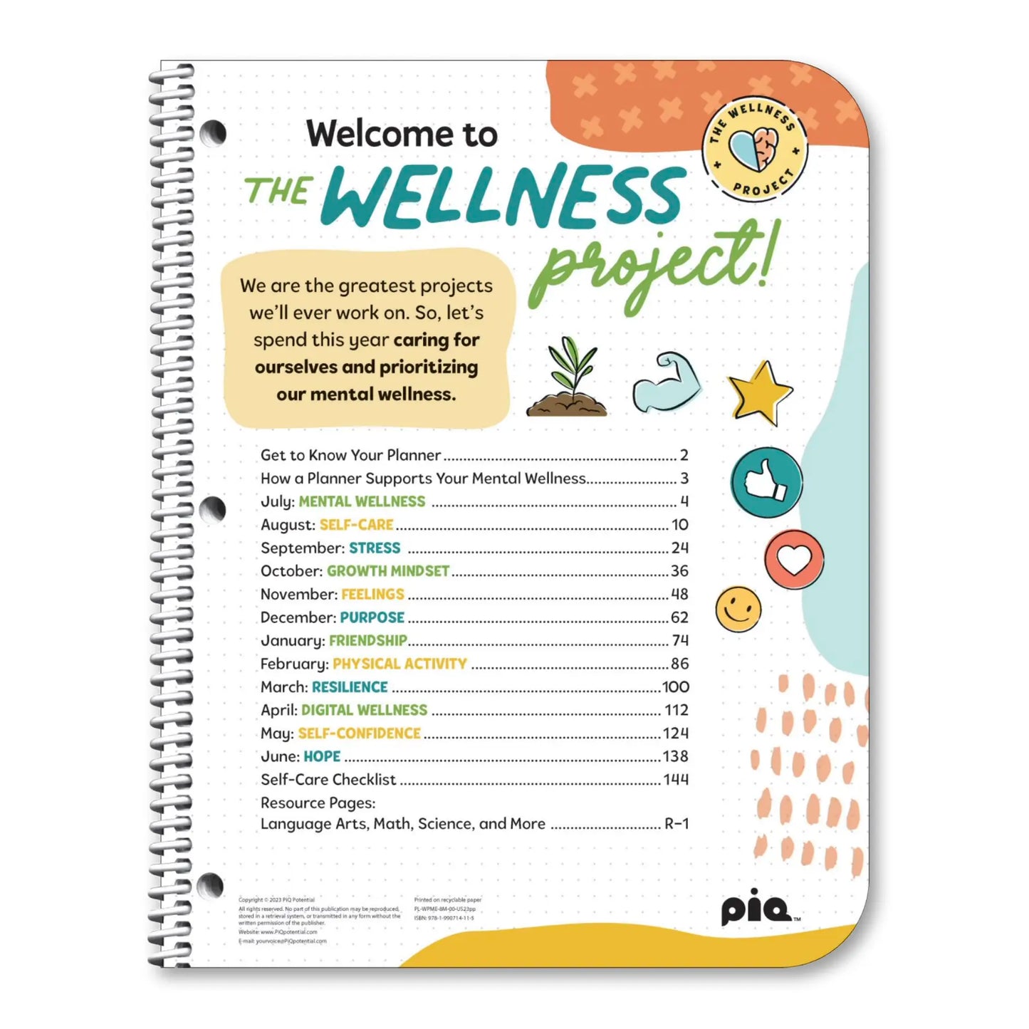 The Wellness Project Planner: Grades 6-8 (Standard)