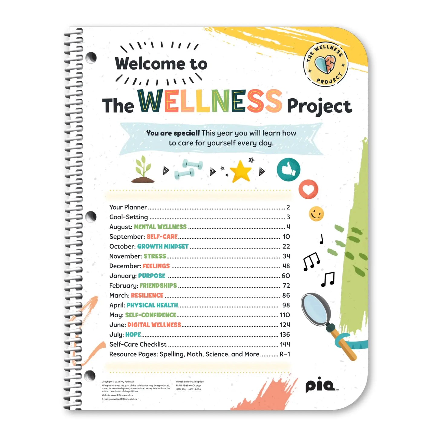 The Wellness Project Planner: Grades 1-2 (Standard)