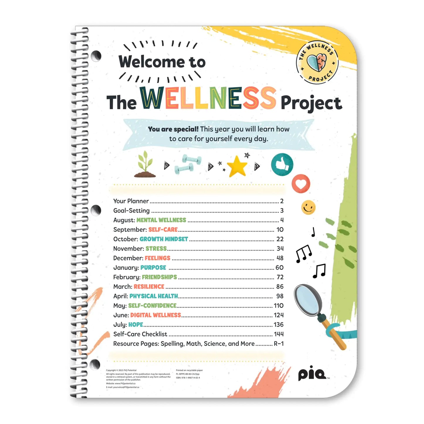 The Wellness Project Planner: Grades 1-2 (2024-2025)