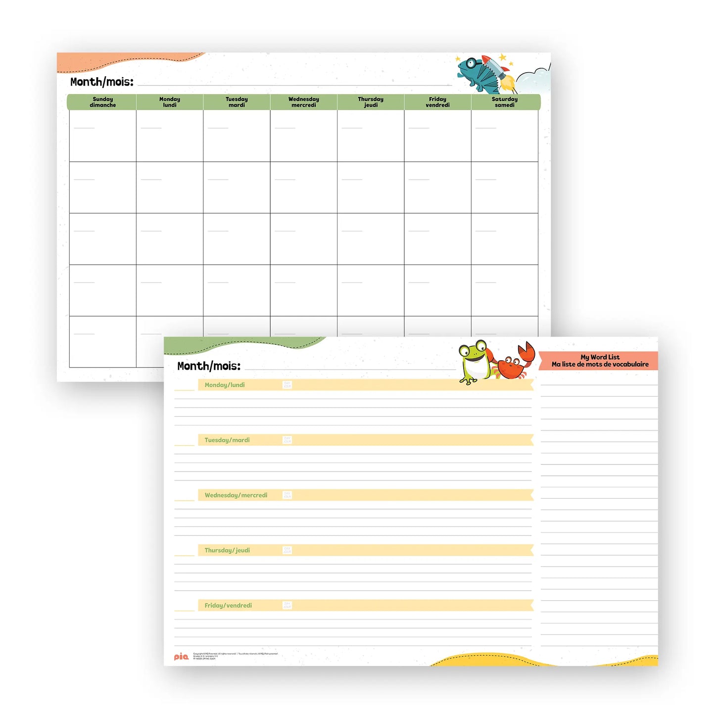 Wall Calendar, Grades 3-5